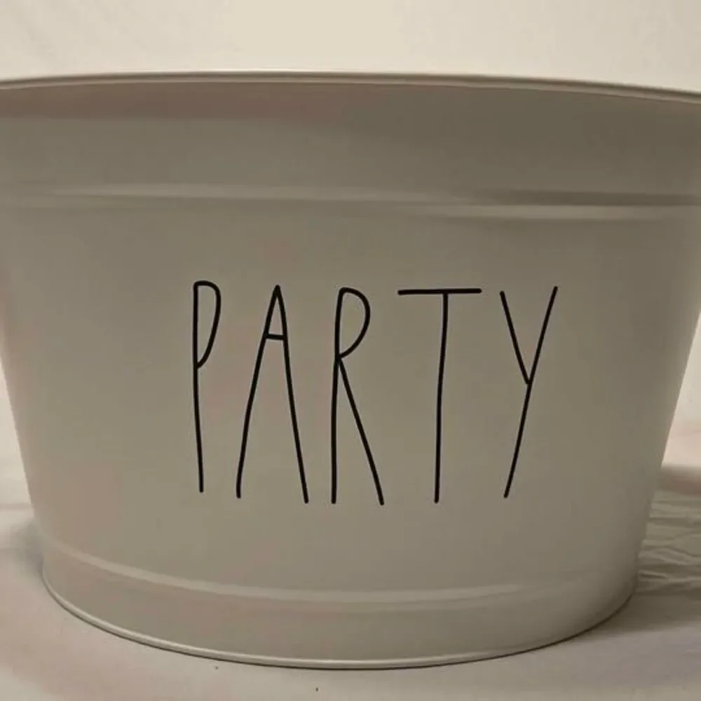 Rae Dunn Party Tub w Wood Handles for ice / drinks